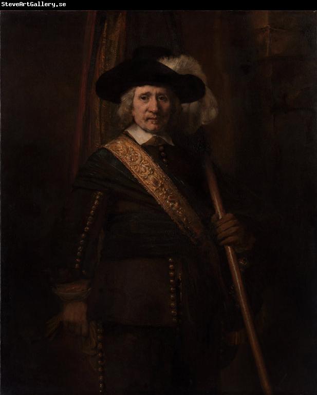 REMBRANDT Harmenszoon van Rijn Portrait of Floris soop as a Standard-Bearer (mk33)